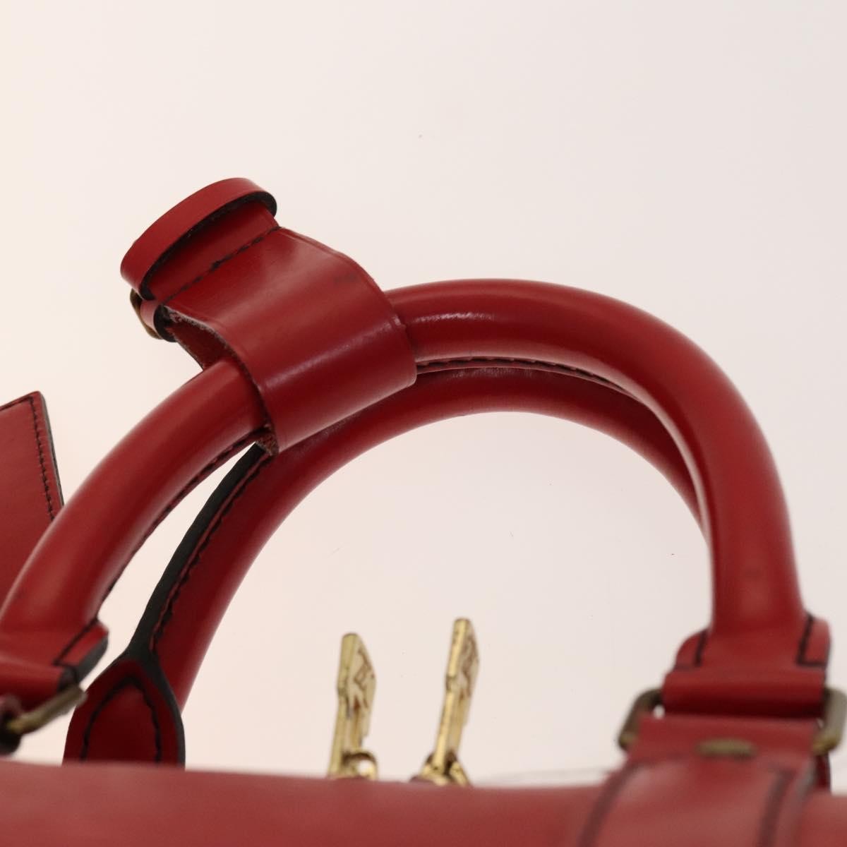 Louis Vuitton Keepall Bag Epi Leather, RED, LEATHER, Travel bag