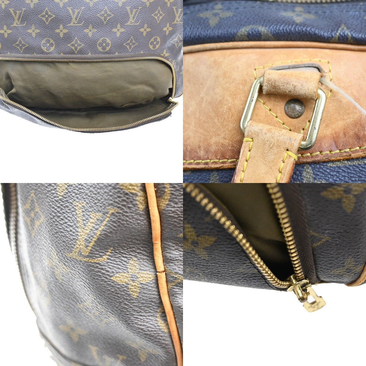 Louis Vuitton Evasion Travel Bag Monogram Canvas, BROWN, LEATHER, Travel bag