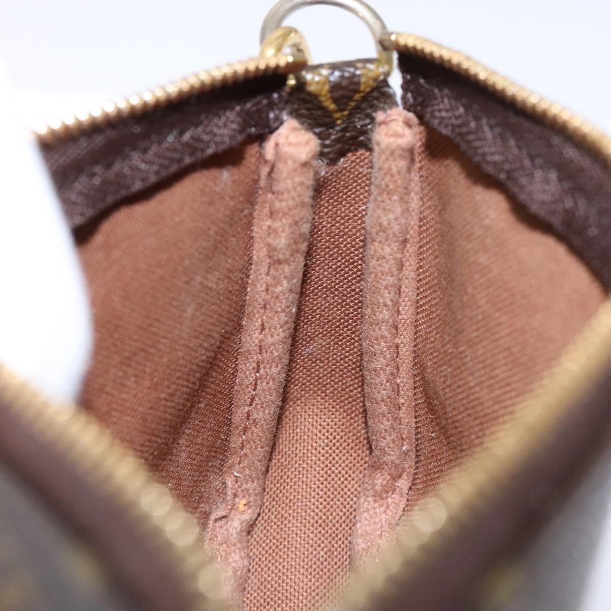 Louis Vuitton Mini pochette accessoires Canvas, BROWN, CANVAS, Clutche & pouche