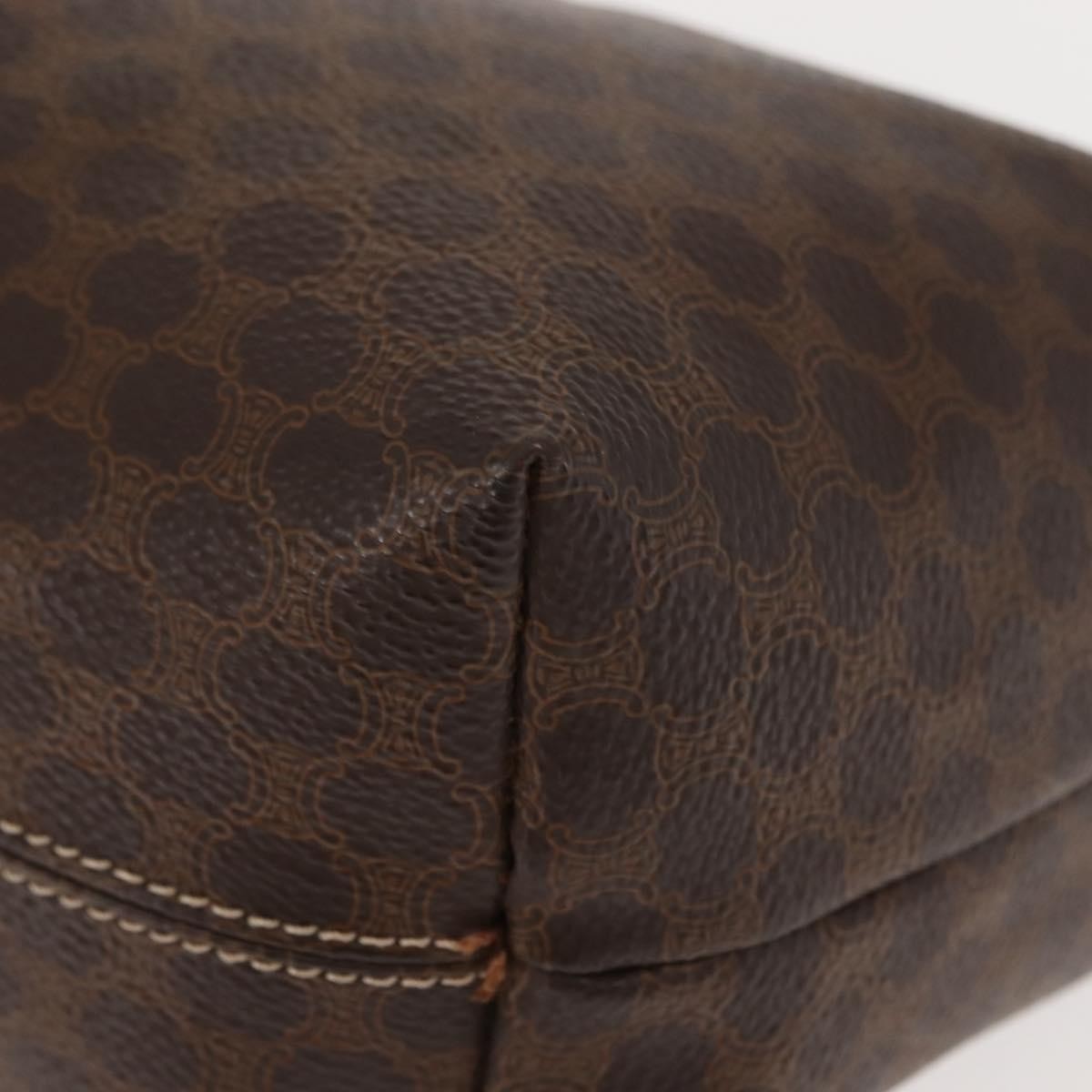 Celine Vintage Macadam Handbag Macadam, BROWN, CANVAS, Handbag