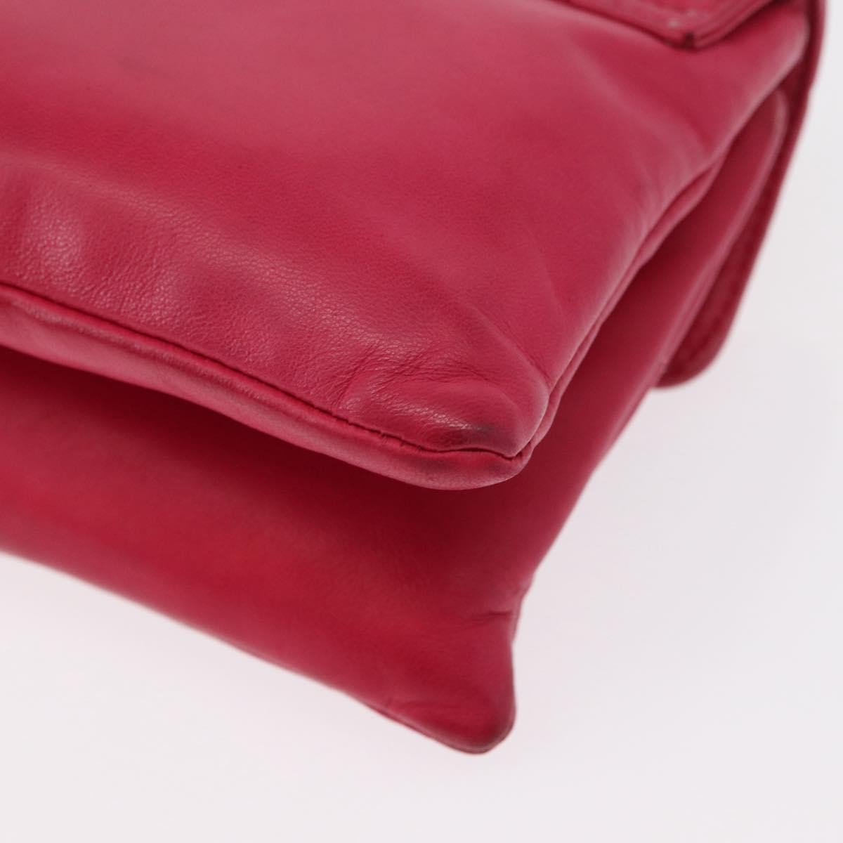 Chanel Chocolate Bar CC Clutch Quilted Leather, PINK, LEATHER, Clutche & pouche