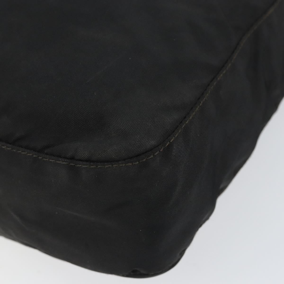 Prada Front Zip Messenger Bag Tessuto, BLACK, NYLON, Shoulder bag