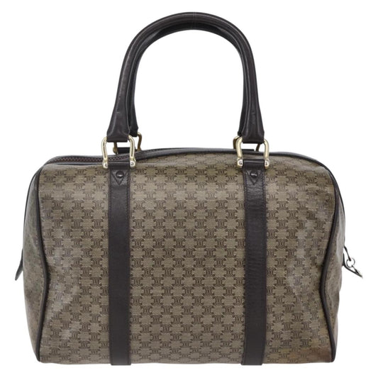 Celine Vintage Duffle Bag Macadam Coated Canvas, BEIGE, CANVAS, Handbag