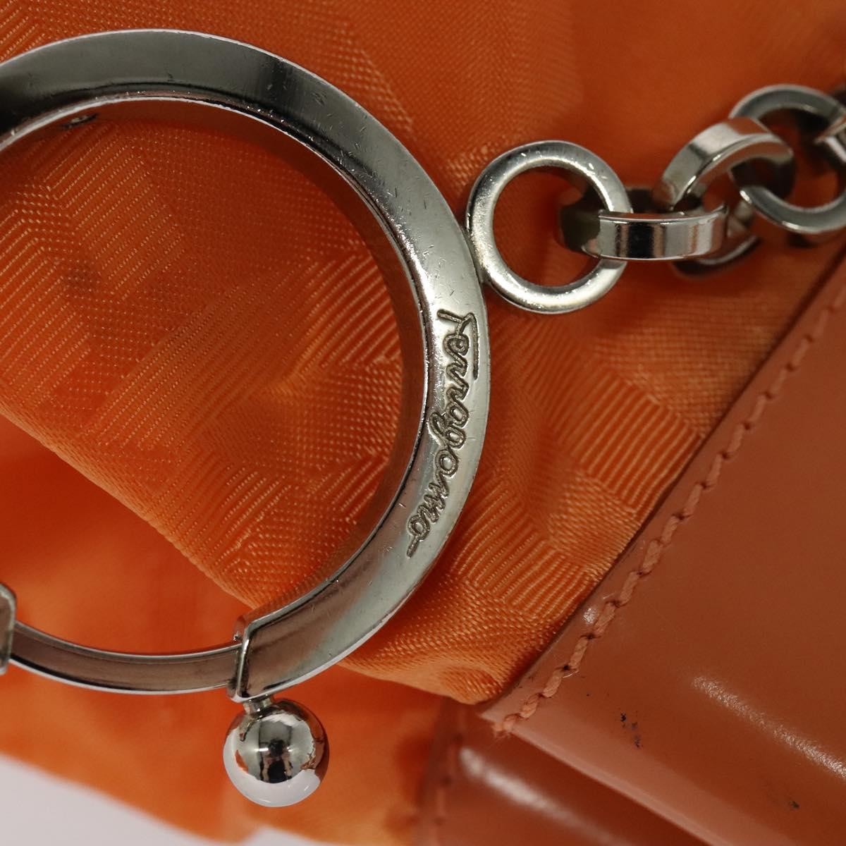 Salvatore Ferragamo Vintage Shoulder Bag Nylon, ORANGE, NYLON, Shoulder bag