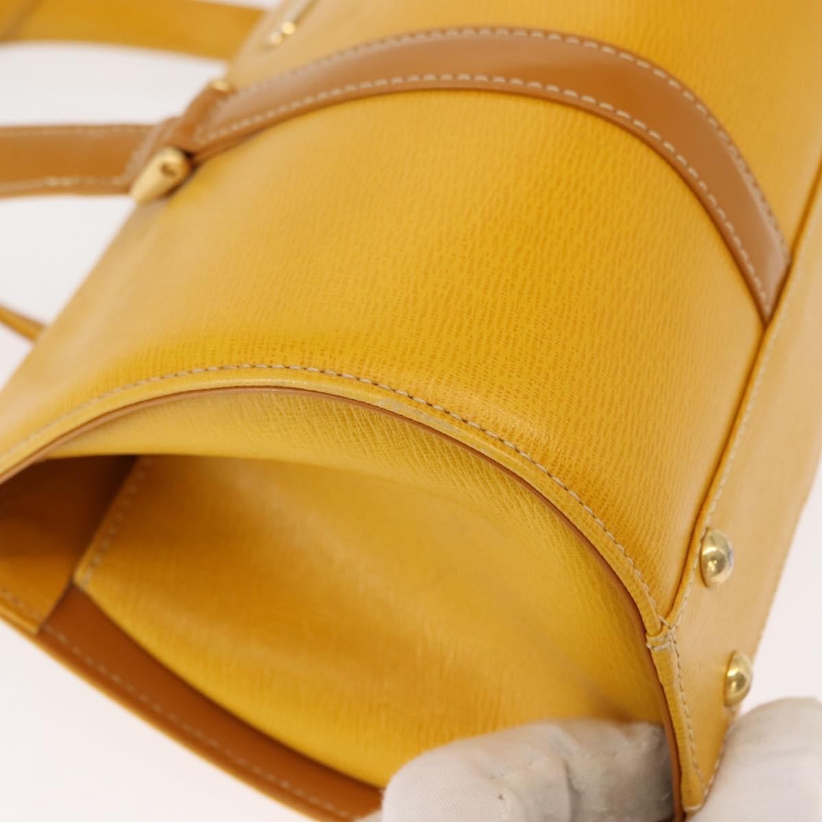 Burberry Vintage Handbag Leather, YELLOW, LEATHER, Handbag