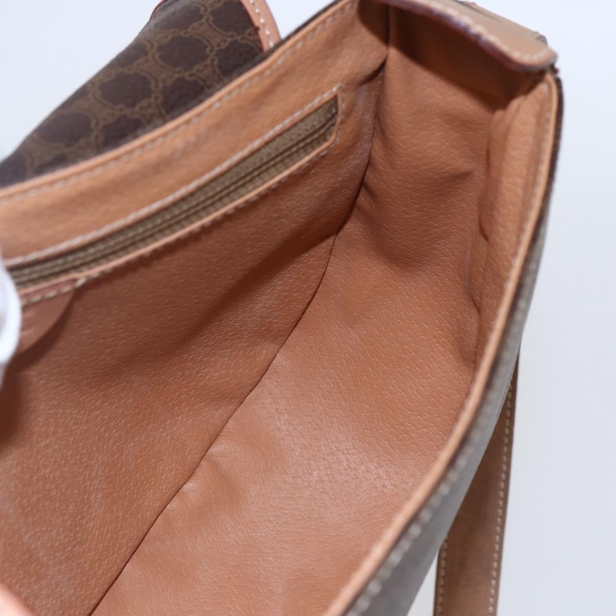 Celine Macadam Shoulder Bag PVC Leather, BROWN, CANVAS, Shoulder bag