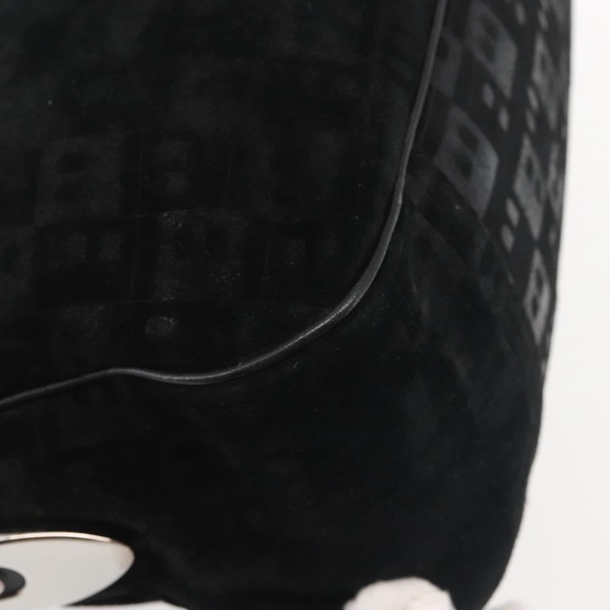 Bally Vintage Shoulder Bag Suede, BLACK, SUEDE, Shoulder bag