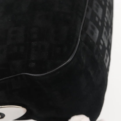 Bally Vintage Shoulder Bag Suede, BLACK, SUEDE, Shoulder bag