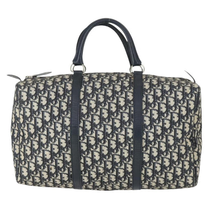 Christian Dior Vintage Trotter Boston Bag Canvas, NAVY, CANVAS, Travel bag