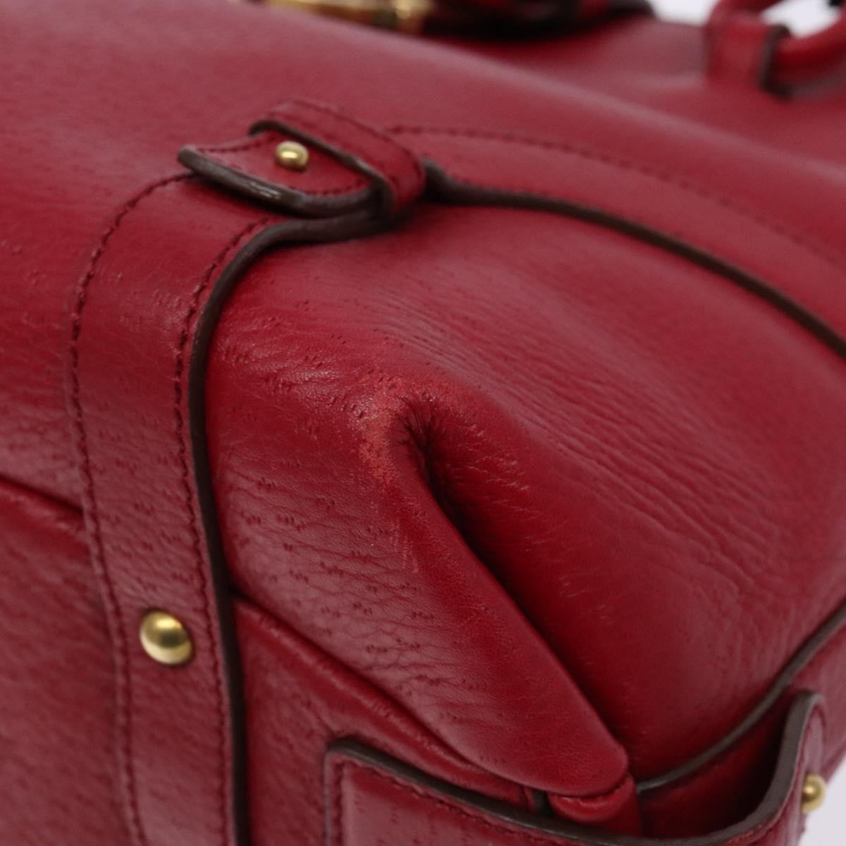 Salvatore Ferragamo Gancini handbag Leather, RED, LEATHER, Handbag