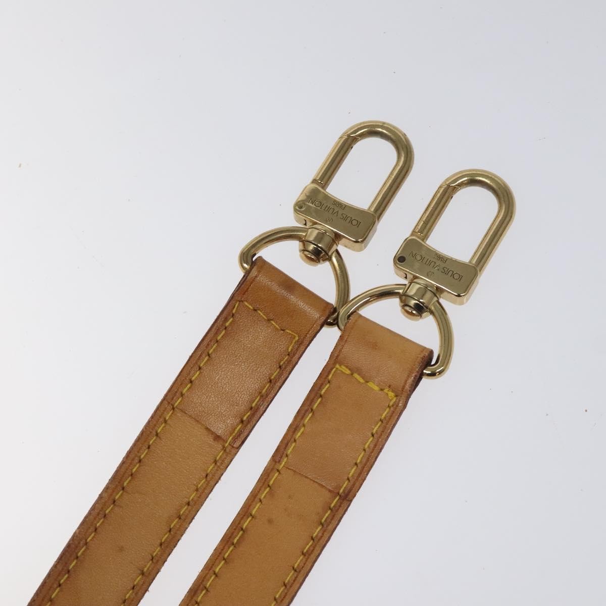 Louis Vuitton Adjustable Shoulder Strap Vachetta Leather, BEIGE, LEATHER, Straps