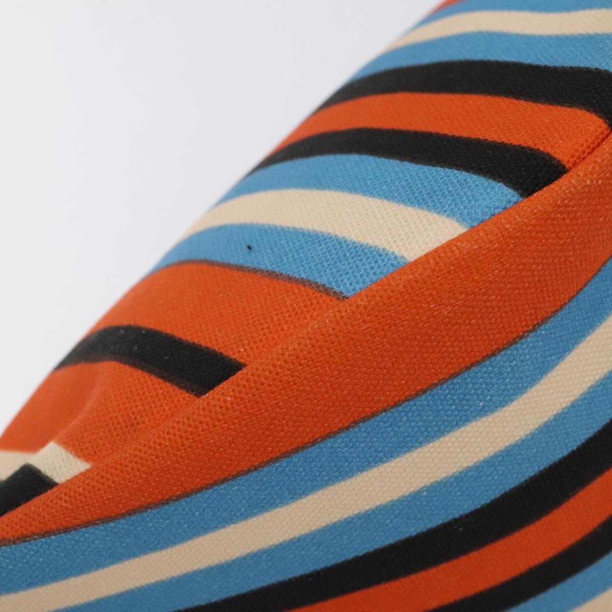 Prada Triangle Logo Wristlet Pouch Canvas, ORANGE, CANVAS, Clutche & pouche