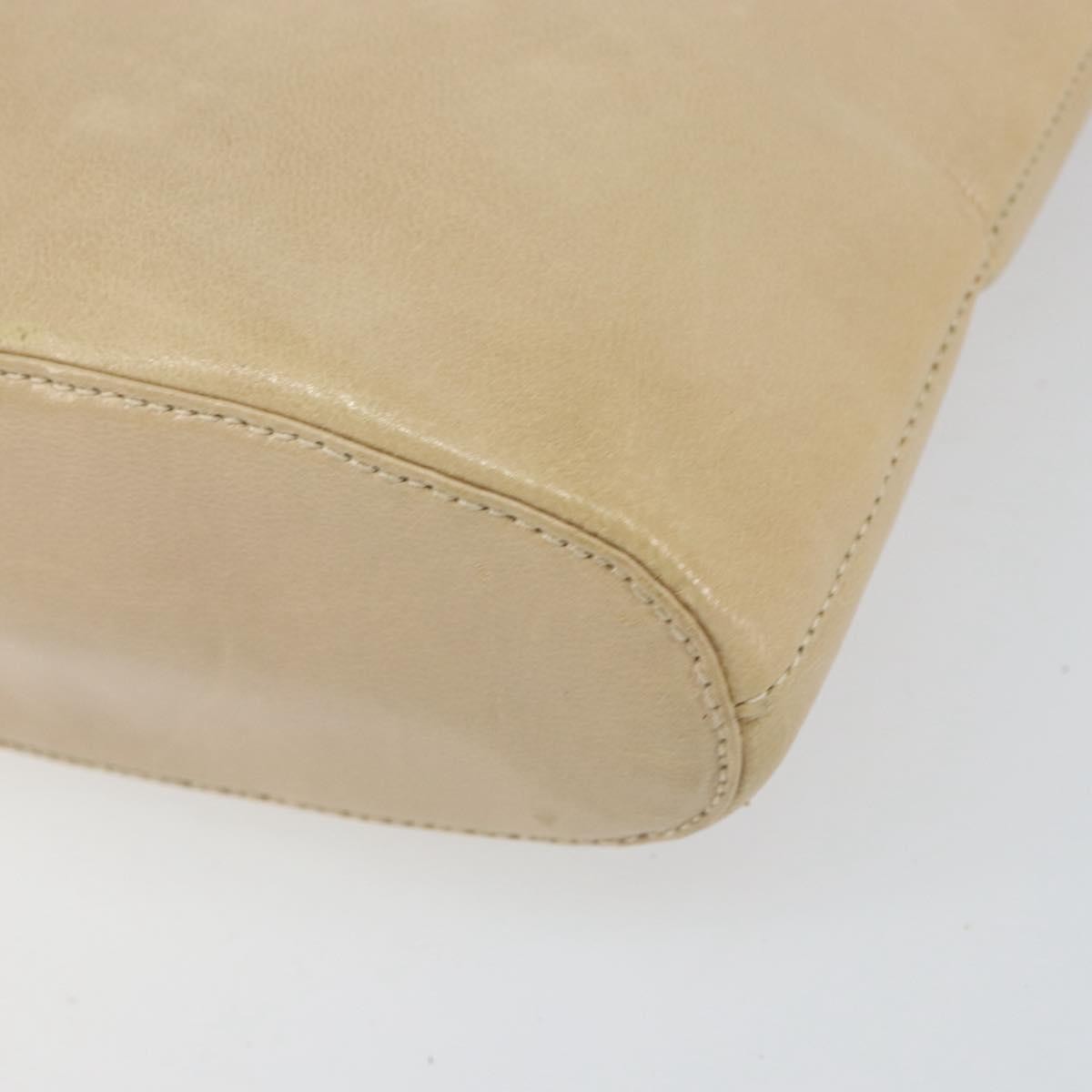 Prada Vintage Shoulder Bag Leather, BEIGE, LEATHER, Shoulder bag