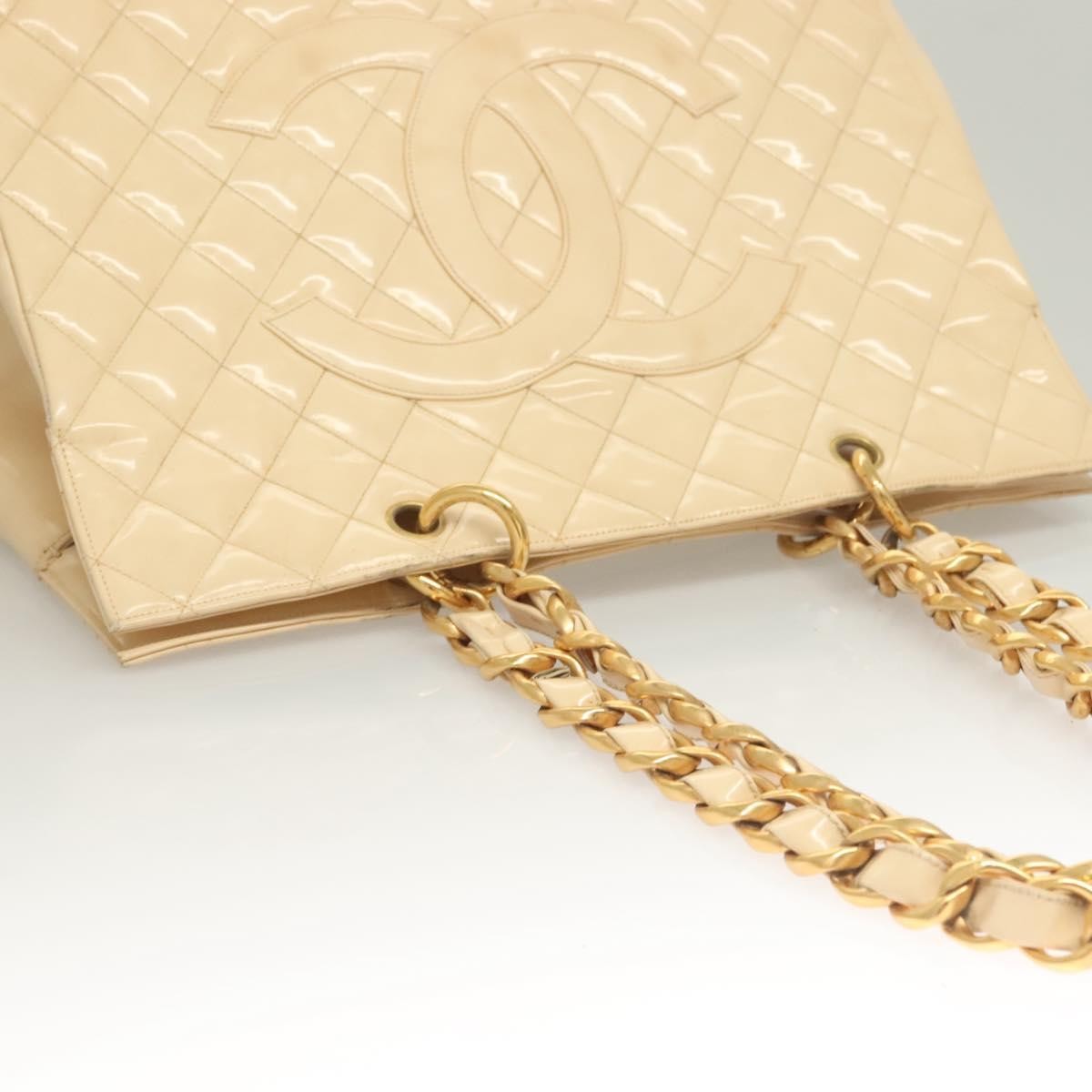 Chanel Grand Shopping Tote Quilted Patent, BEIGE, PATENT_LEATHER, Tote bag