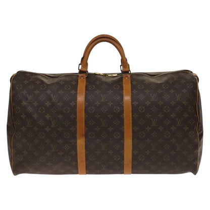 Louis Vuitton Keepall Bag Monogram Canvas, BROWN, CANVAS, Travel bag