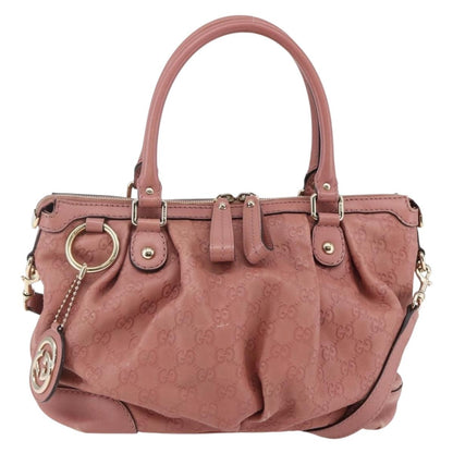 Gucci Sukey Top Handle Satchel Guccissima Leather, PINK, LEATHER, Handbag