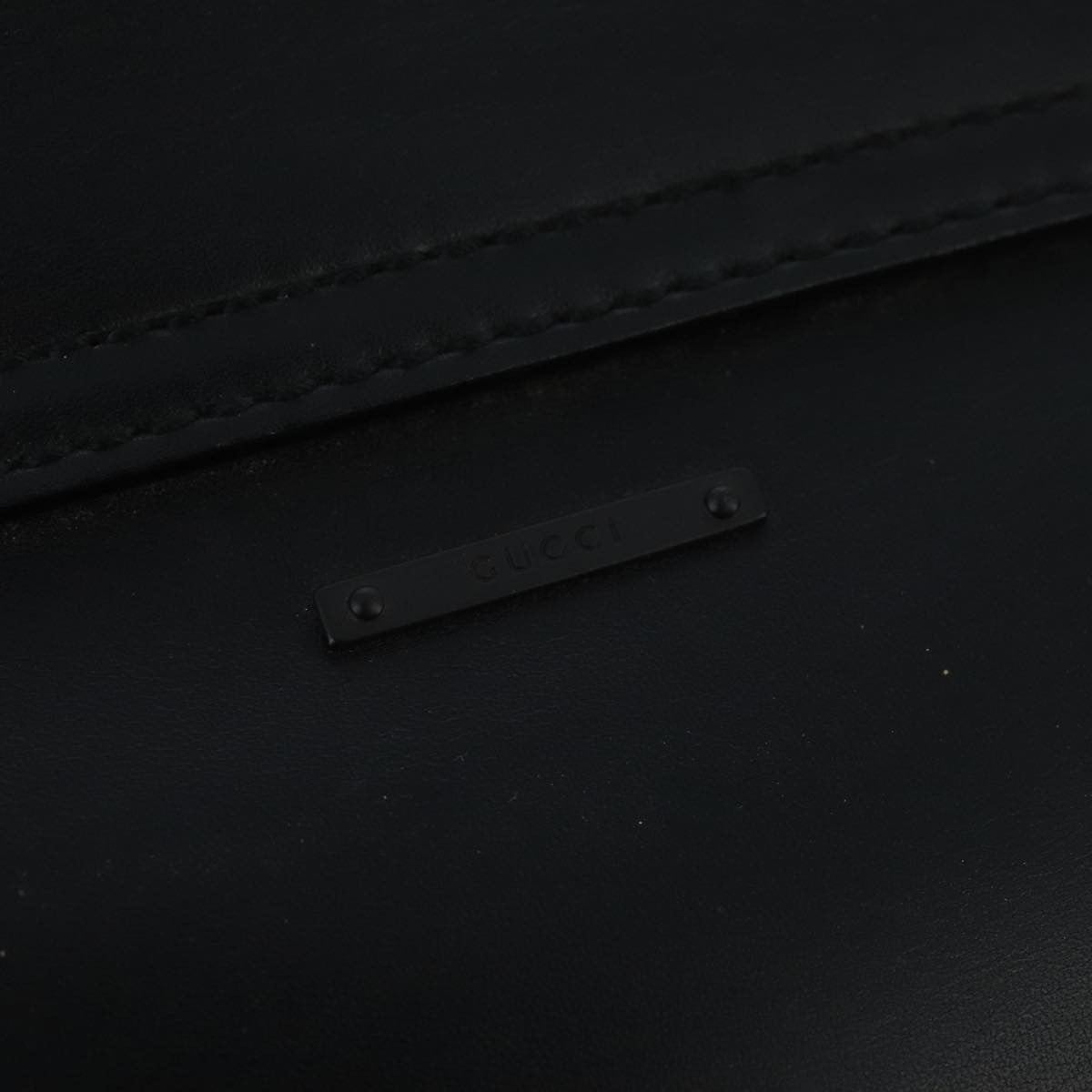 Gucci Vintage Shoulder Bag Leather, BLACK, LEATHER, Shoulder bag