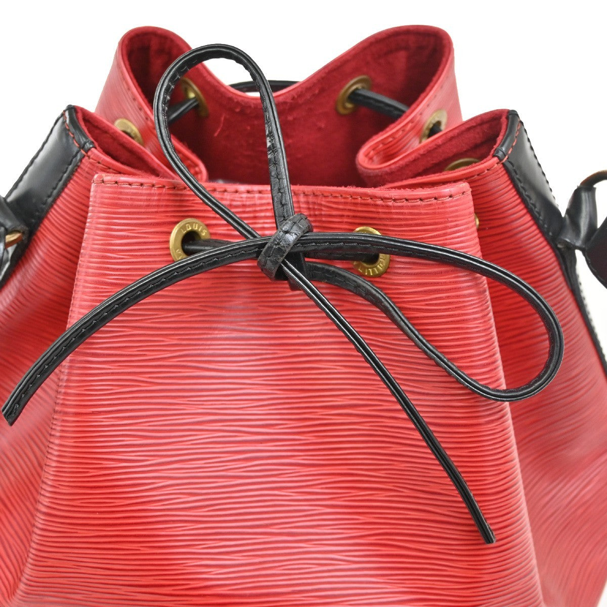 Louis Vuitton Bicolor Petit Noe Handbag Epi Leather, RED, LEATHER, Shoulder bag