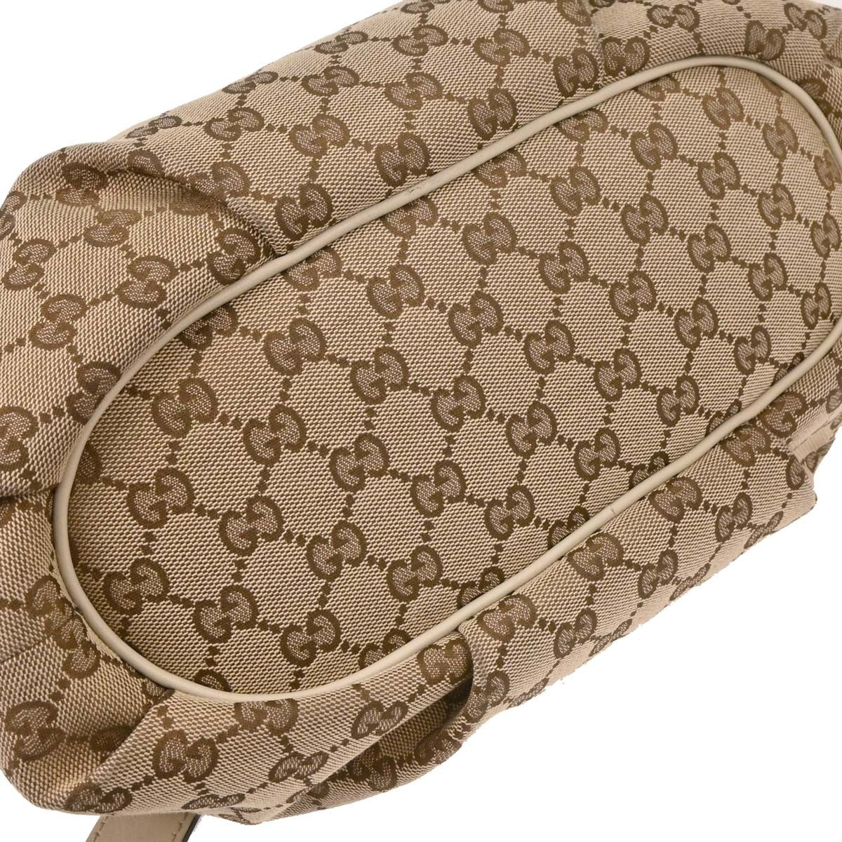 Gucci Front Zip Shoulder Bag GG Canvas, BEIGE, CANVAS, Shoulder bag