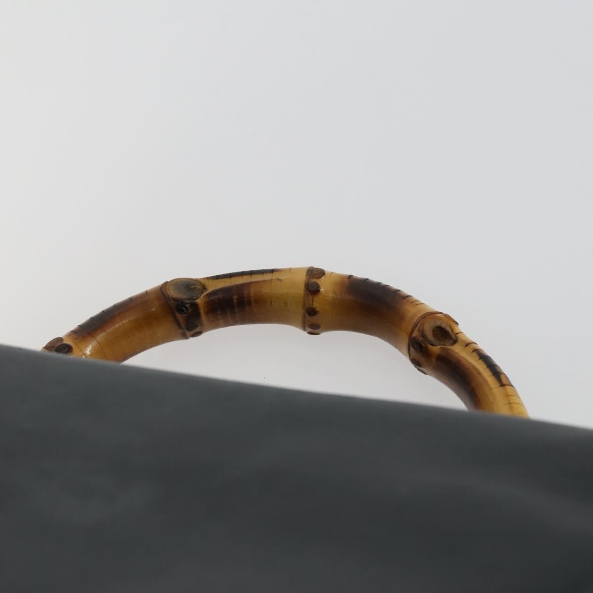 Gucci Vintage Bamboo Backpack Leather, BLACK, LEATHER, Backpack