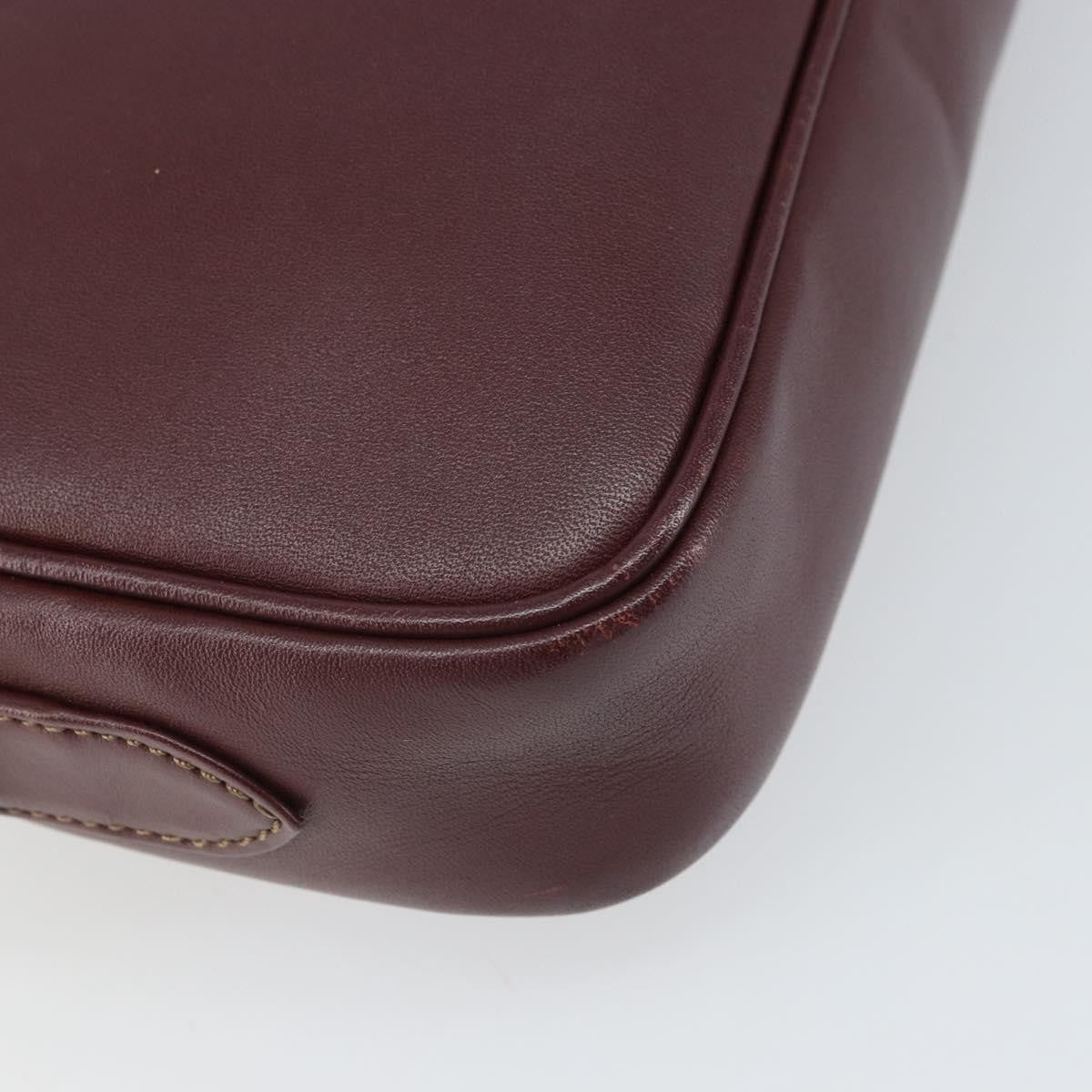 cartier Must de Cartier Shoulder Bag Leather, BURGUNDY, LEATHER, Shoulder bag