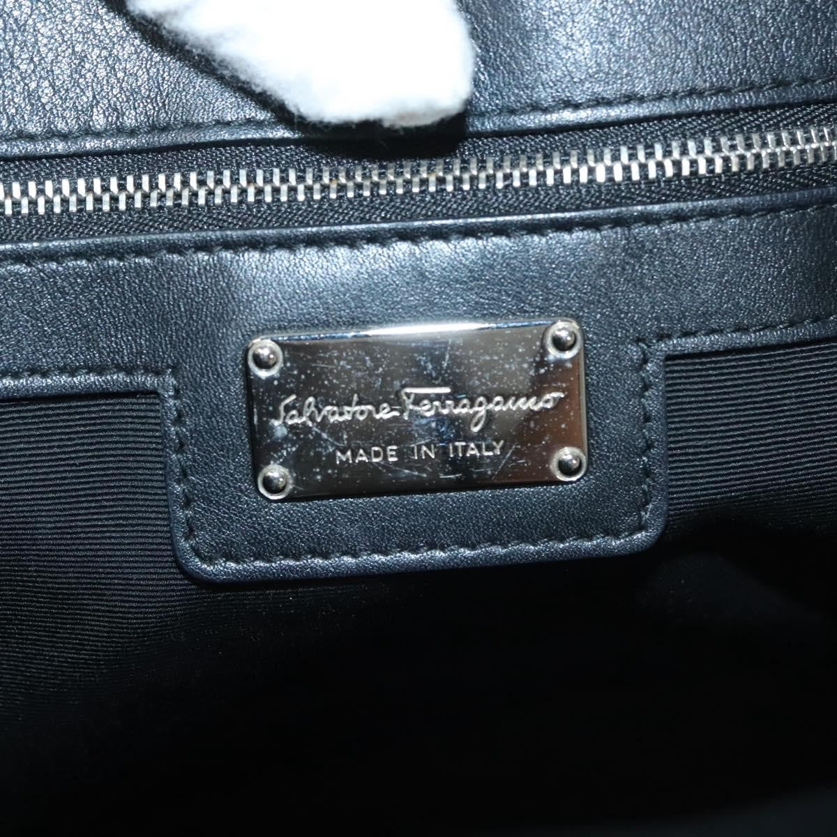 Salvatore Ferragamo Vara bow tote Leather, BLACK, LEATHER, Tote bag