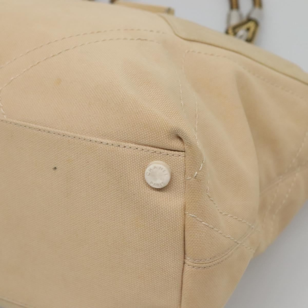 Chanel Vintage Cruise Line No.5 Tote Quilted Canvas, BEIGE, CANVAS, Tote bag