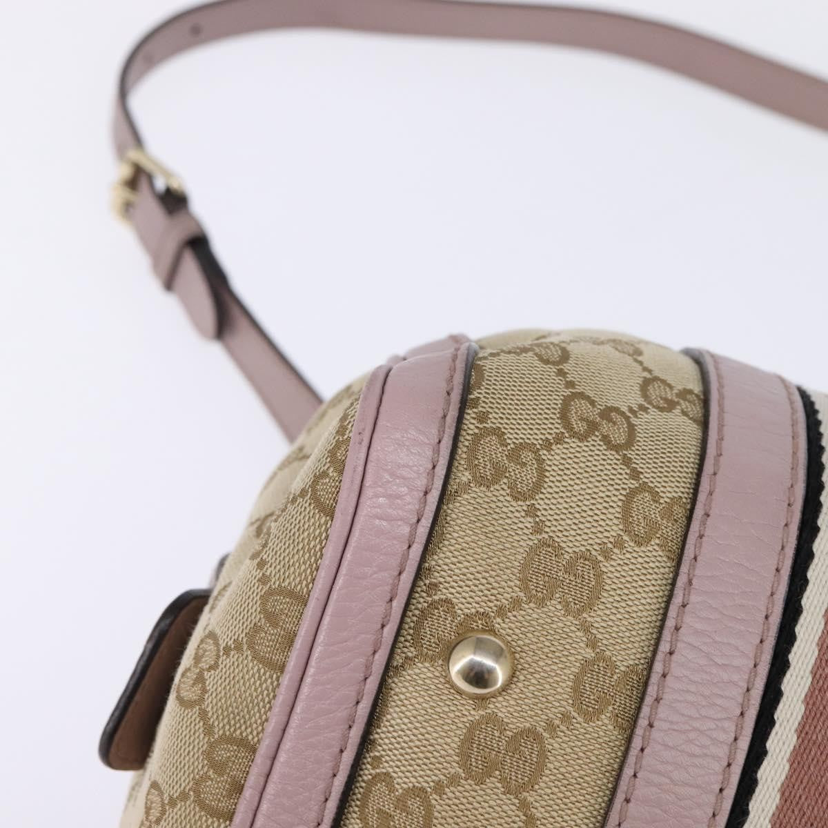 Gucci Vintage Web Boston Bag GG Canvas, BEIGE, CANVAS, Handbag