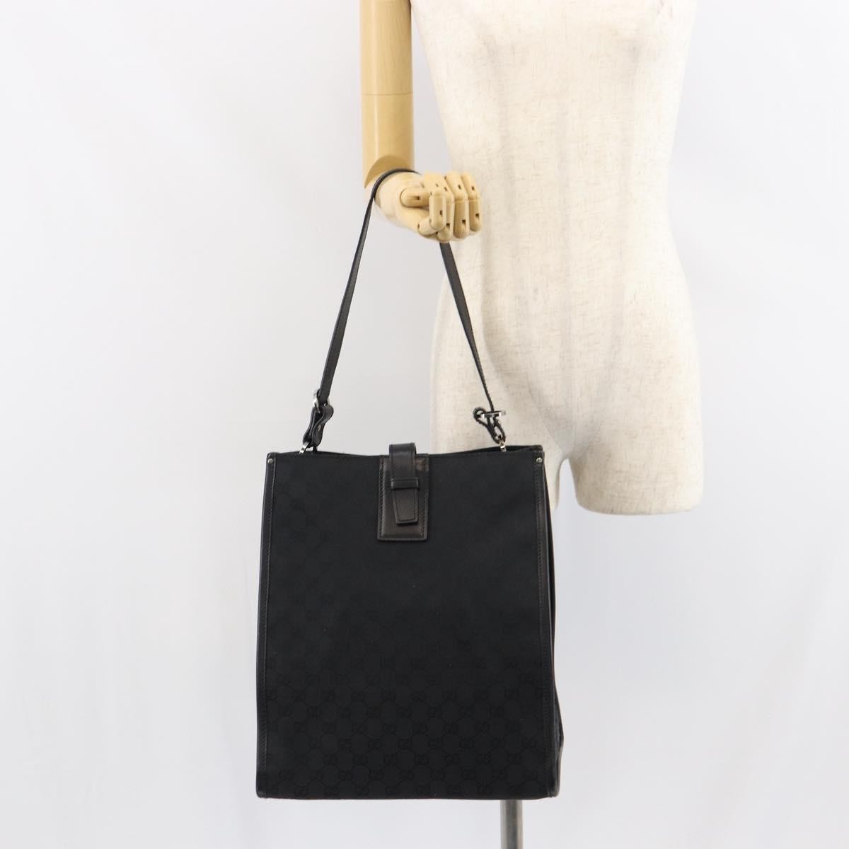Gucci Vintage tote GG Canvas, BLACK, CANVAS, Tote bag