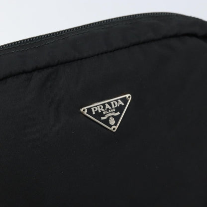 Prada Vintage Pouch Tessuto, BLACK, NYLON, Clutche & pouche