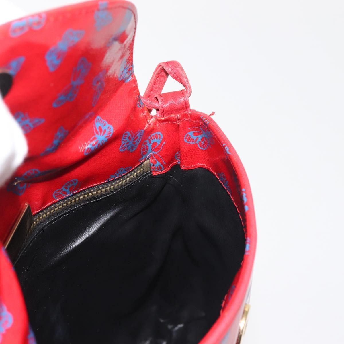 Bottega Veneta Butterfly shoulder bag PVC with Leather, RED, PVC, Shoulder bag