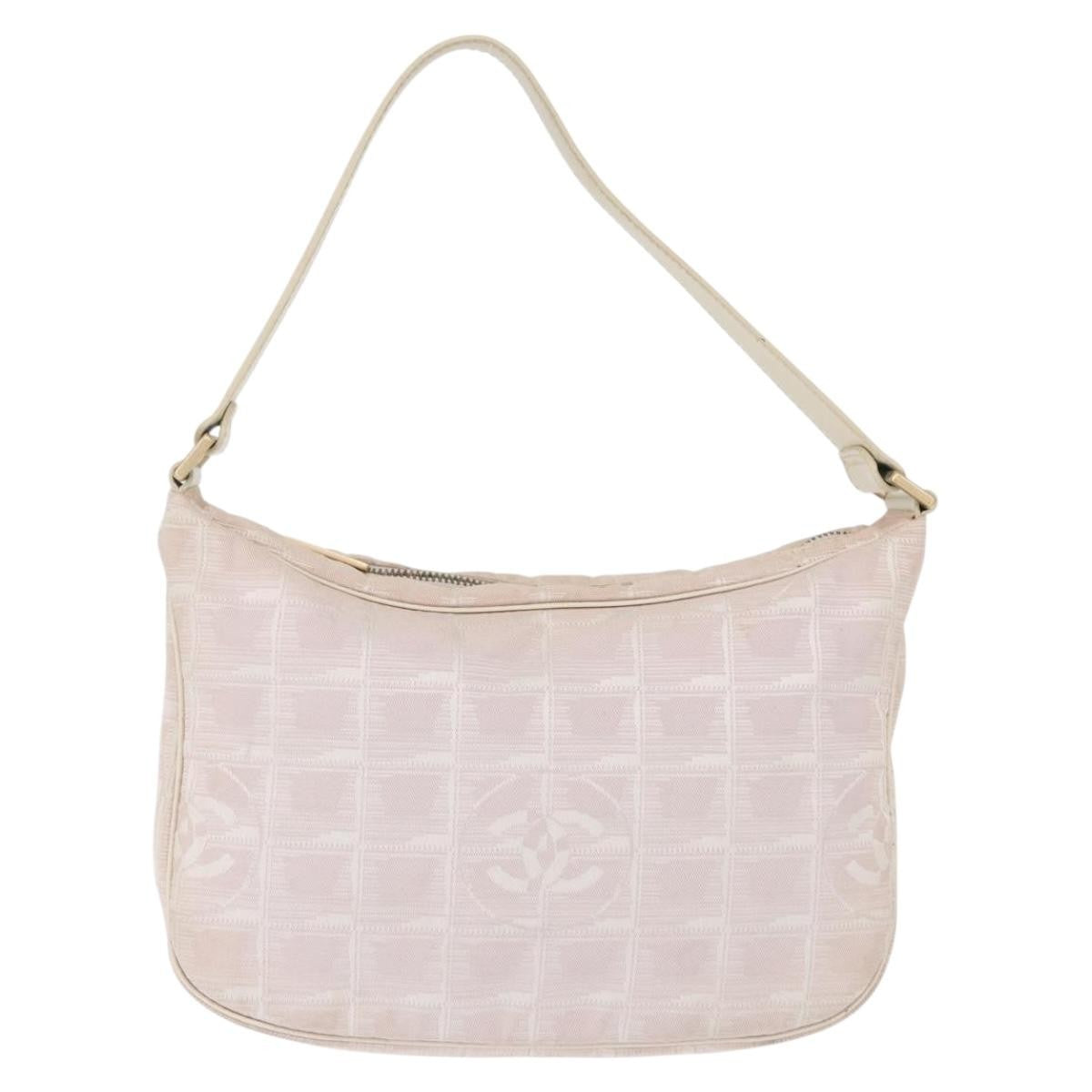 Chanel Travel Line Zip Hobo Nylon, PINK, NYLON, Handbag