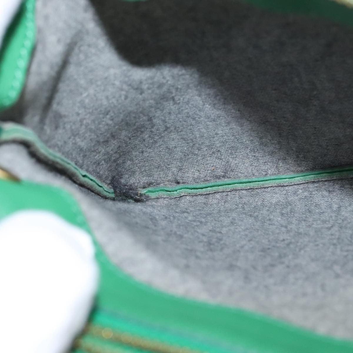 Celine Trio Crossbody Bag Leather, GREEN, LEATHER, Crossbody bag