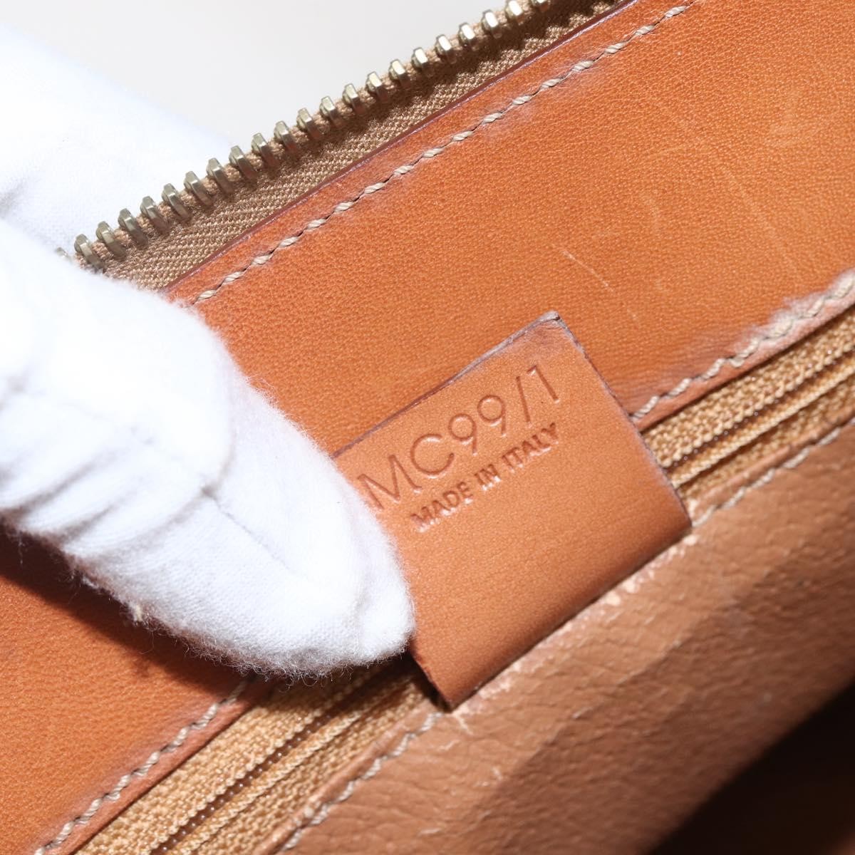 Celine Vintage Macadam Handbag Canvas and Leather, BROWN, CANVAS, Handbag