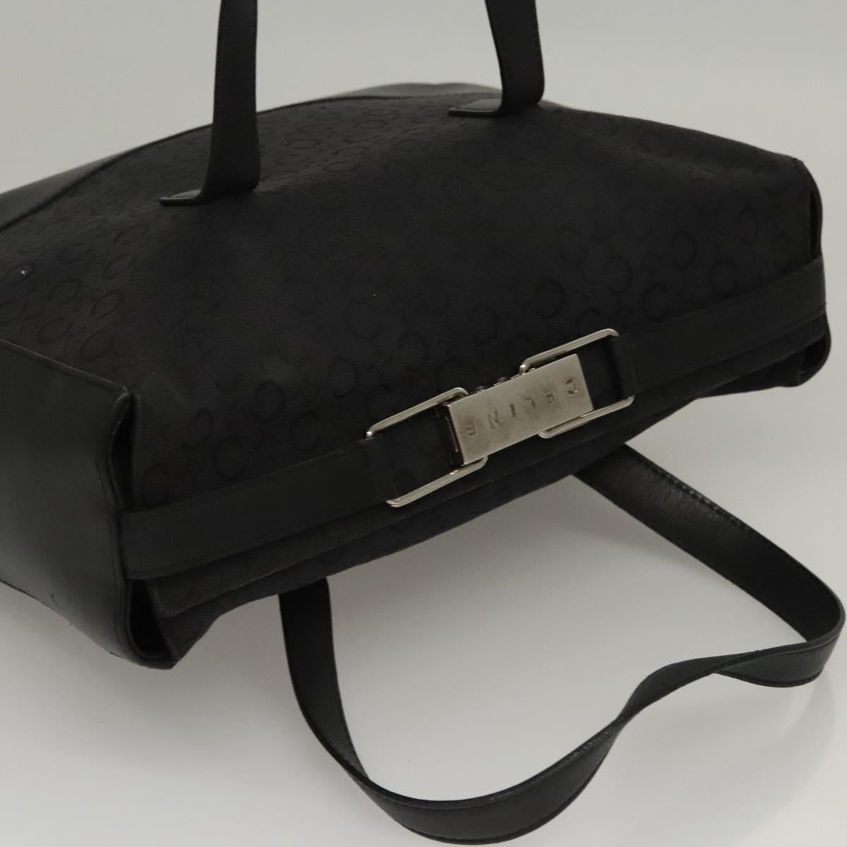 Celine C Macadam Handbag Canvas, BLACK, CANVAS, Handbag