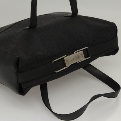 Celine C Macadam Handbag Canvas, BLACK, CANVAS, Handbag