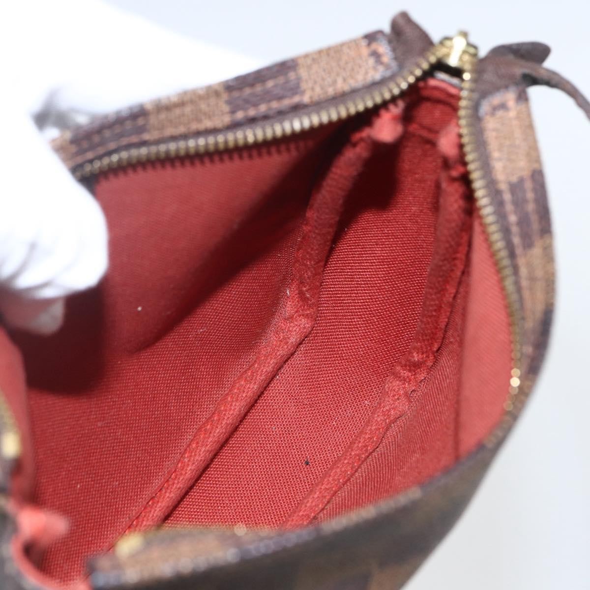 Louis Vuitton Trousse Make Up Bag Damier Canvas, BROWN, CANVAS, Clutche & pouche