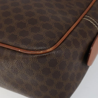 Celine Macadam Handbag Macadam with leather, BROWN, CANVAS, Handbag