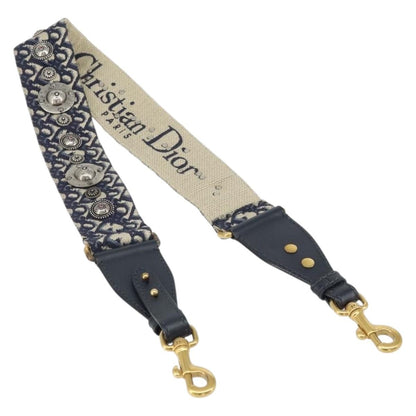 Christian Dior Adjustable Shoulder Strap Oblique Canvas, NAVY, CANVAS, Straps