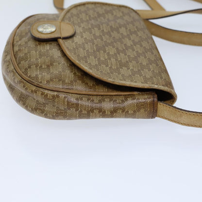 Celine Macadam Shoulder Bag Leather, BEIGE, CANVAS, Shoulder bag