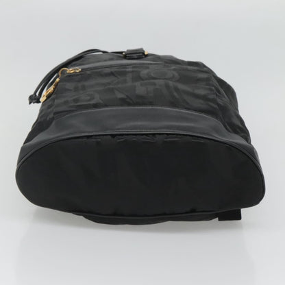 Salvatore Ferragamo Vintage Gancini Backpack Nylon, BLACK, NYLON, Backpack
