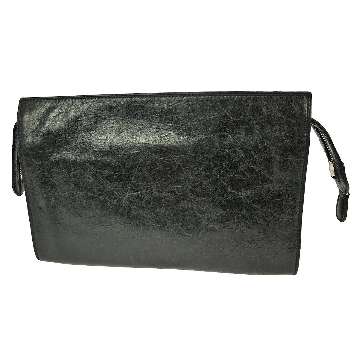 Balenciaga Giant Studs Envelope Clutch Leather, BLACK, LEATHER, Clutche & pouche