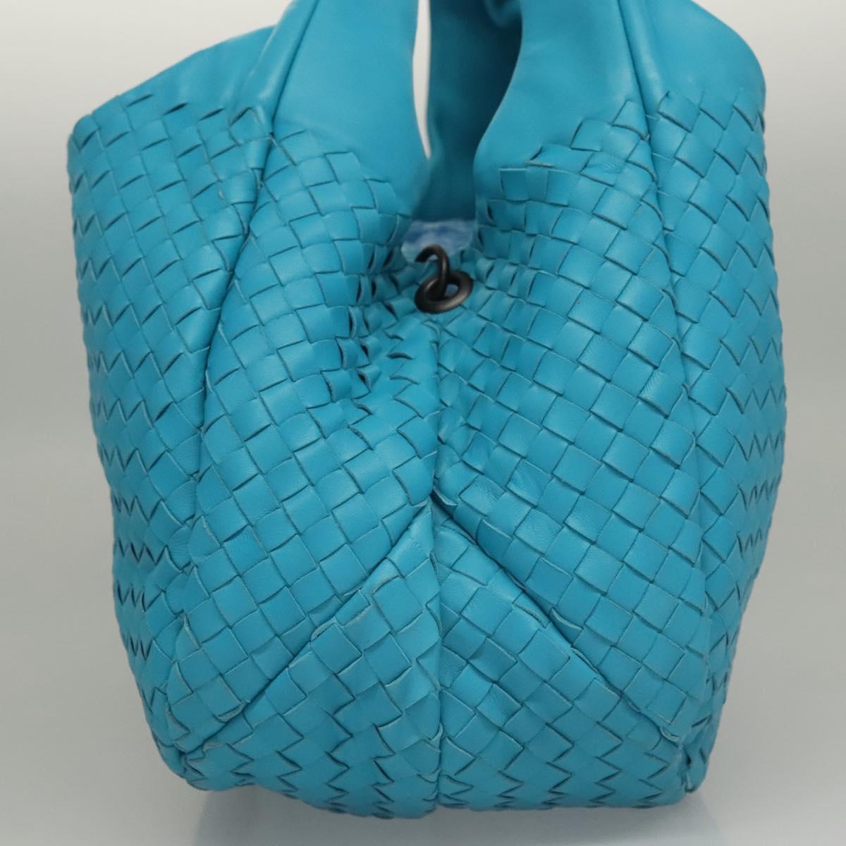 Bottega Veneta Campana Hobo Intrecciato Nappa, BLUE, LEATHER, Handbag