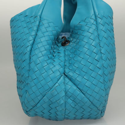 Bottega Veneta Campana Hobo Intrecciato Nappa, BLUE, LEATHER, Handbag