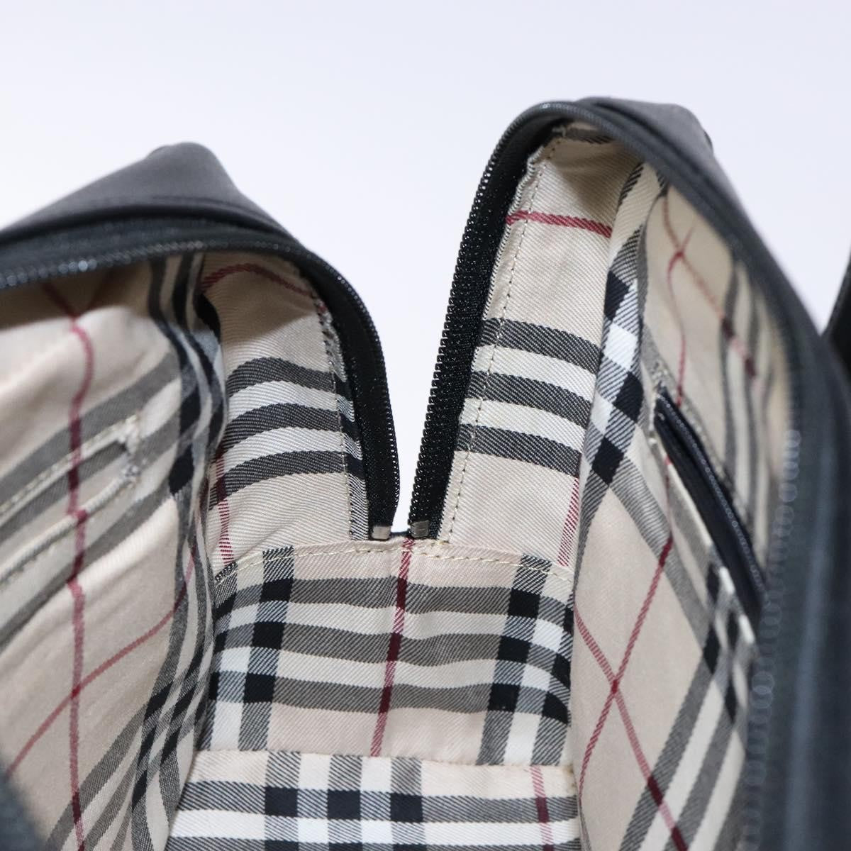 Burberry Vintage Handbag Leather, BLACK, LEATHER, Handbag