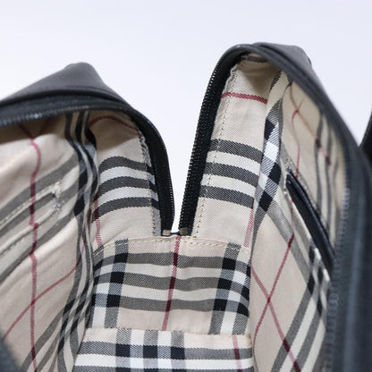 Burberry Vintage Handbag Leather, BLACK, LEATHER, Handbag