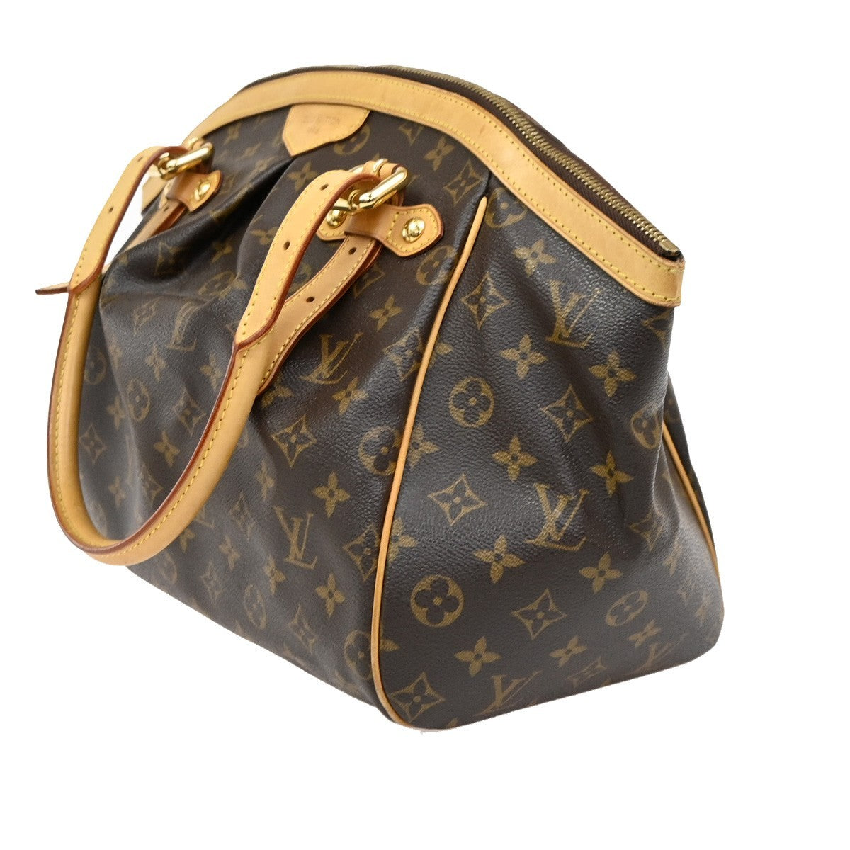 Louis Vuitton Tivoli Handbag Monogram Canvas, BROWN, CANVAS, Handbag