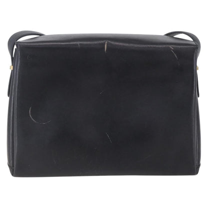 Celine Vintage Shoulder Bag Leather, BLACK, LEATHER, Shoulder bag