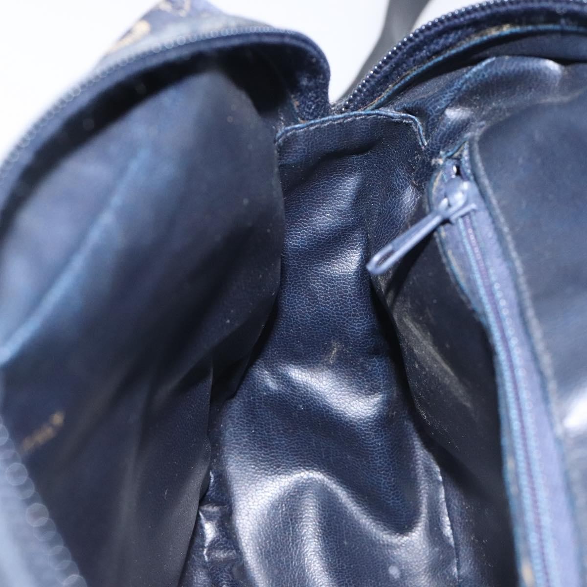 Celine C Sulky Shoulder bag Canvas and Leather, NAVY, CANVAS, Shoulder bag