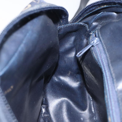 Celine C Sulky Shoulder bag Canvas and Leather, NAVY, CANVAS, Shoulder bag